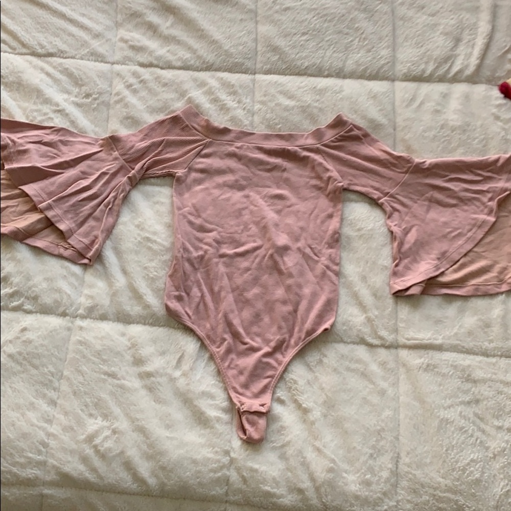 Pink Off The Shoulder Bodysuit